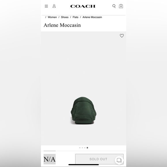 Coach Arlene mocassins in rare racing green color - Picture 4 of 7